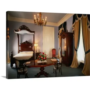 "Bedroom at Nottaway Plantation House, White Castle" Canvas Wall Art