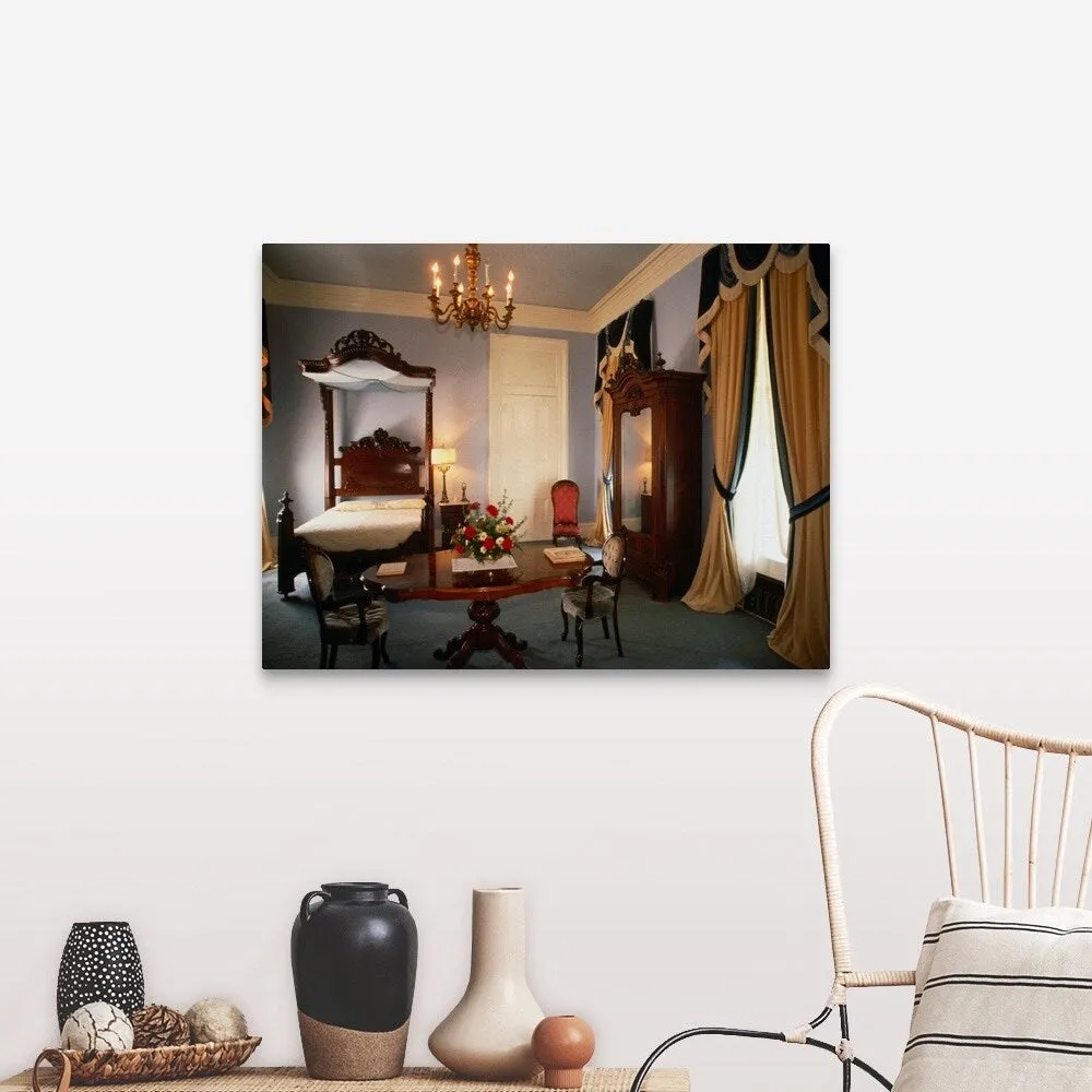 "Bedroom at Nottaway Plantation House, White Castle" Canvas Wall Art