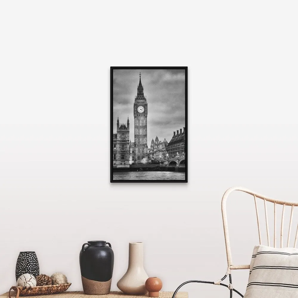 "Big Ben, London, England" Black Float Frame Canvas Art