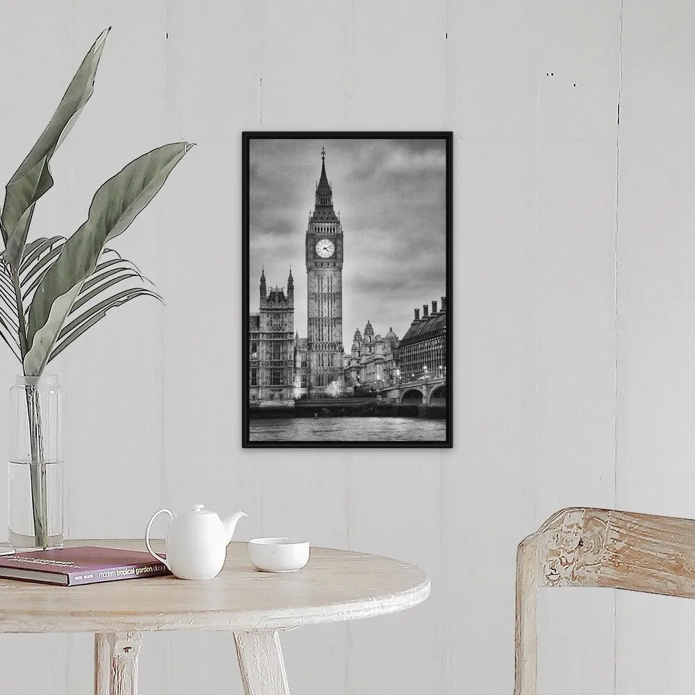 "Big Ben, London, England" Black Float Frame Canvas Art