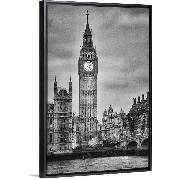 "Big Ben, London, England" Black Float Frame Canvas Art