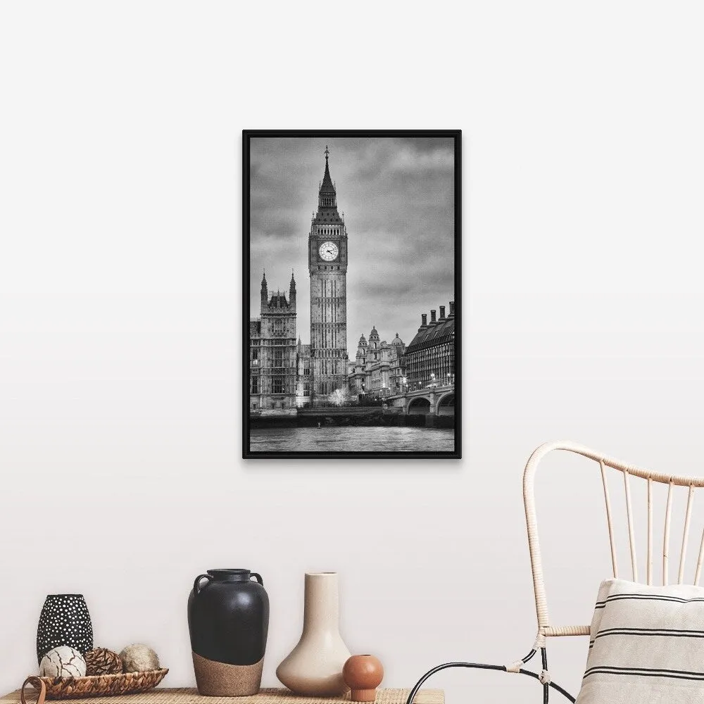 "Big Ben, London, England" Black Float Frame Canvas Art