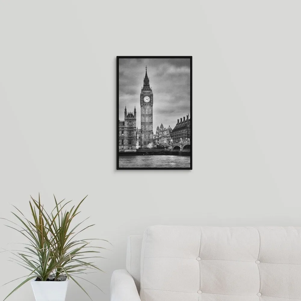 "Big Ben, London, England" Black Float Frame Canvas Art