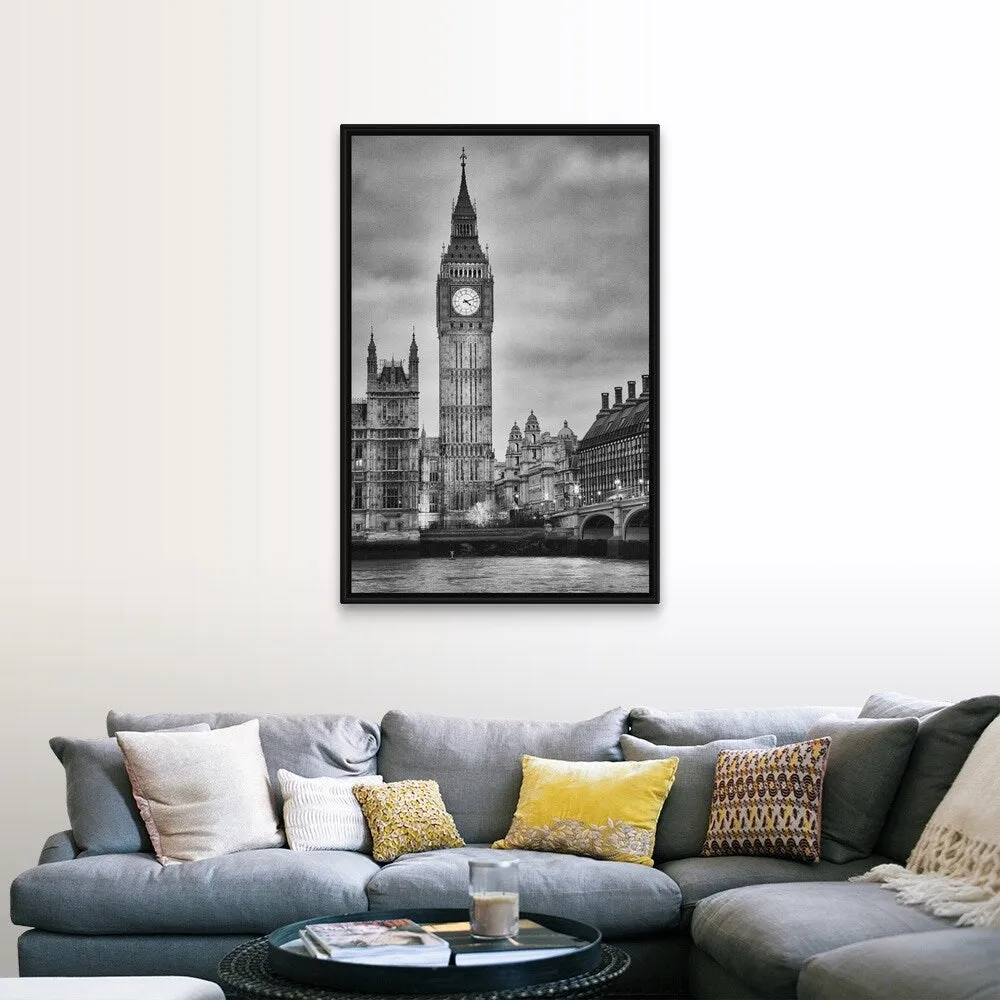 "Big Ben, London, England" Black Float Frame Canvas Art