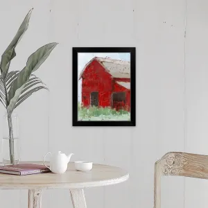 "Big Red Barn II" Black Framed Print