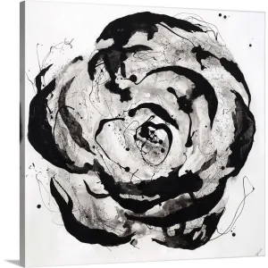 "Black and White Bloom I" Canvas Wall Art