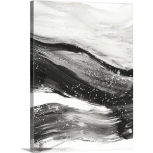 "Black Waves I" Canvas Wall Art