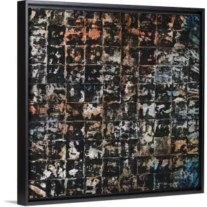 "Block Party II" Black Float Frame Canvas Art