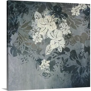 "Bloom in Blue" Canvas Wall Art