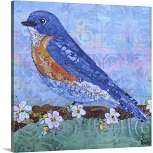 "Blue Bird" Canvas Wall Art