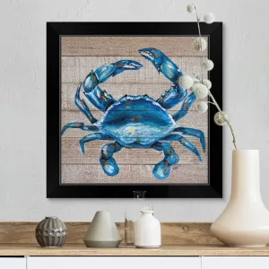 "Blue Crab" Black Framed Print