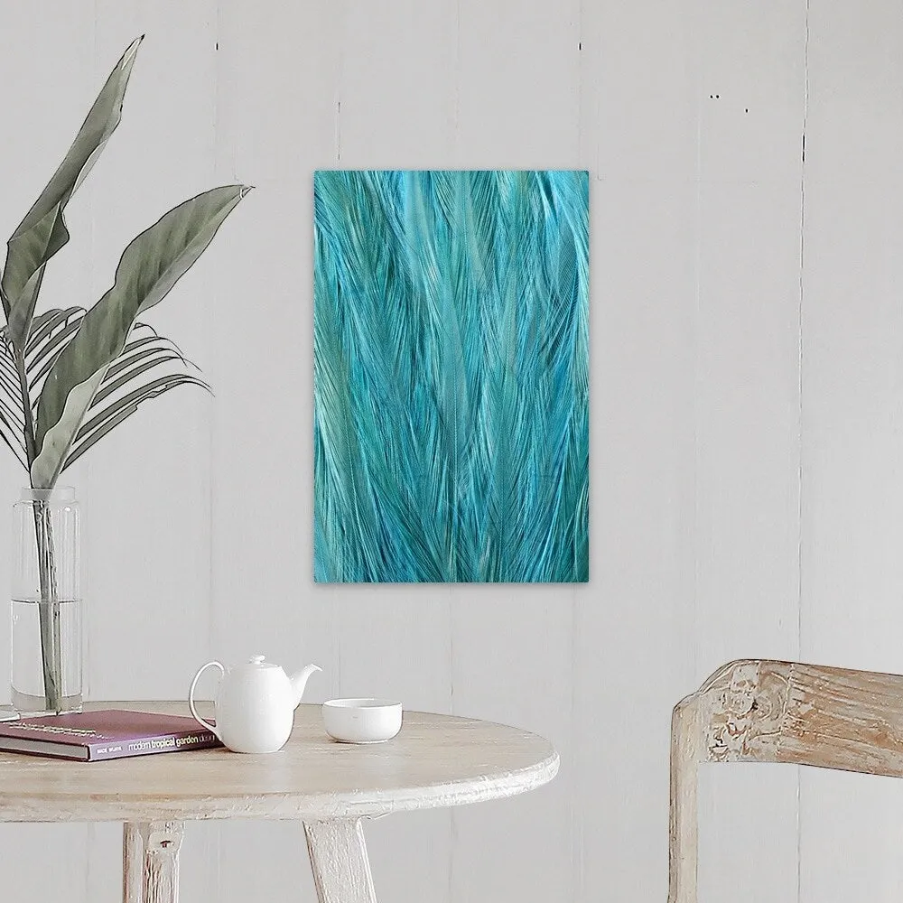 "Blue Feathers" Canvas Wall Art