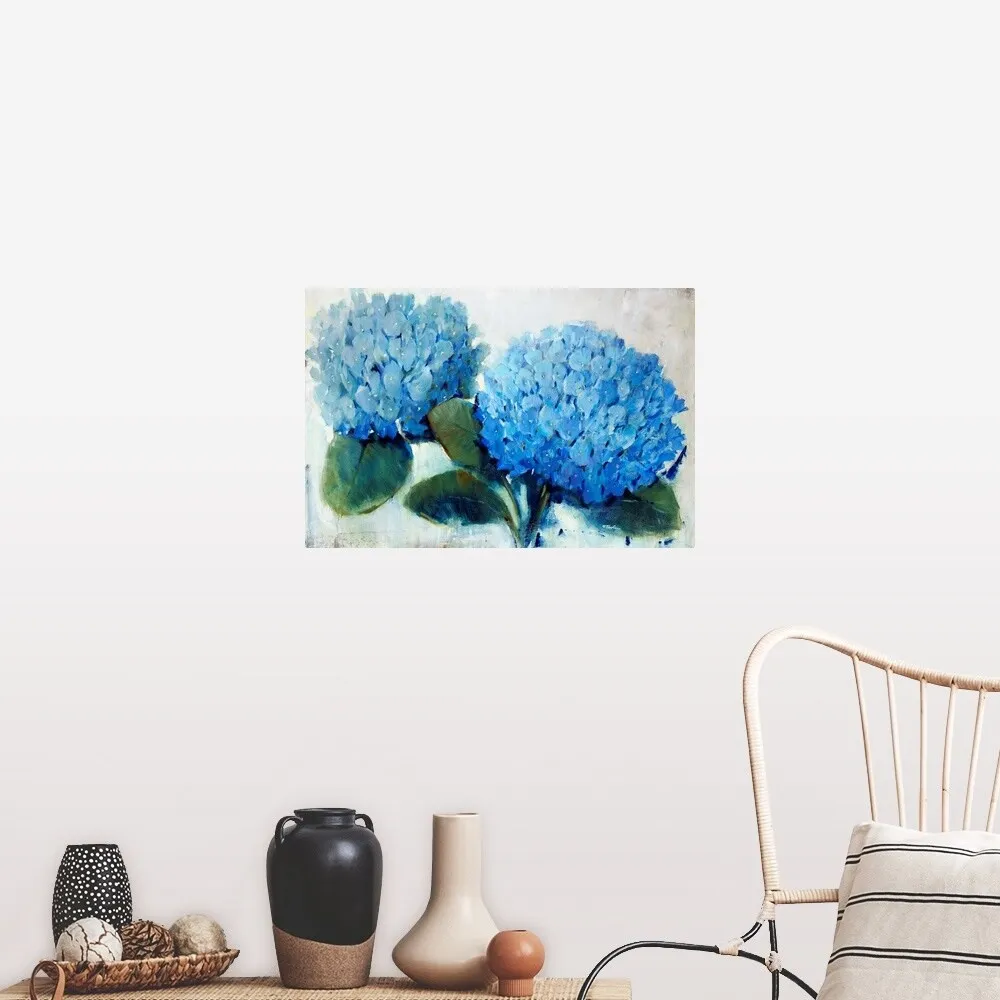 "Blue Hydrangea" Poster Print