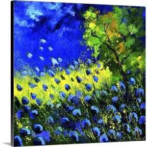 "Blue Poppies 88" Canvas Wall Art