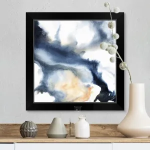 "Blue Rush II" Black Framed Print