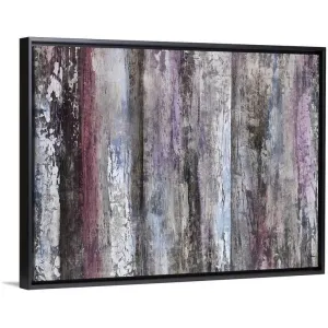 "Boardwalk Aubergine" Black Float Frame Canvas Art