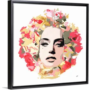 "Boho Beauty" Black Float Frame Canvas Art