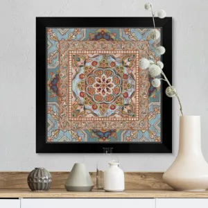 "Boho Textile II" Black Framed Print