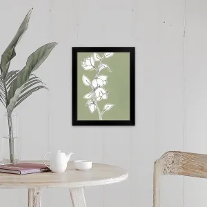 "Botanic Drawing II" Black Framed Print