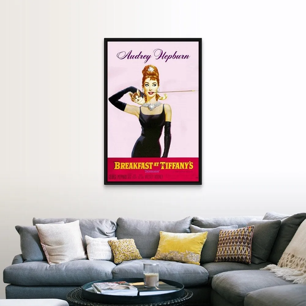 "Breakfast At Tiffanys (1961)" Black Float Frame Canvas Art