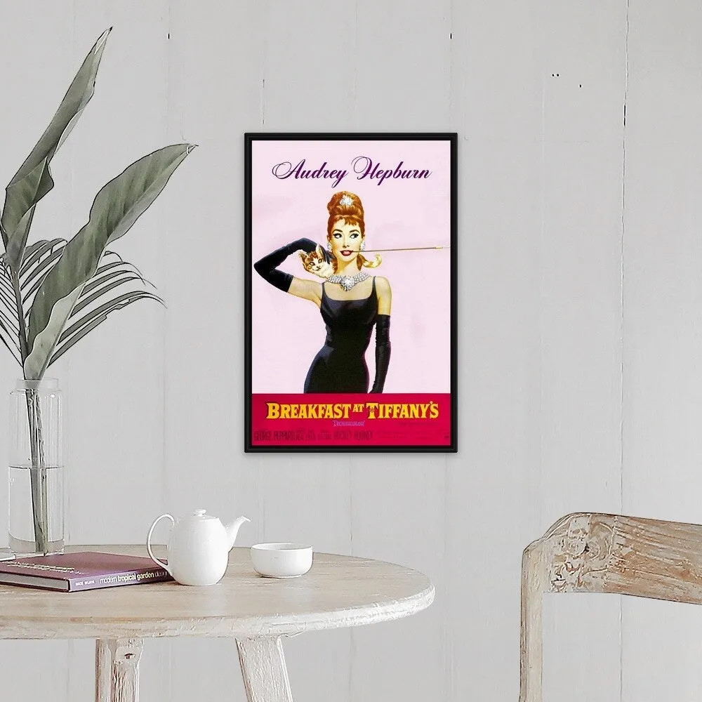 "Breakfast At Tiffanys (1961)" Black Float Frame Canvas Art