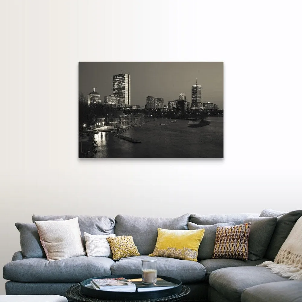 "Buildings at the waterfront, John Hancock Tower, Boston, Massachusetts" Canvas Wall Art