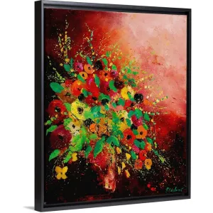 "Bunch 0507" Black Float Frame Canvas Art