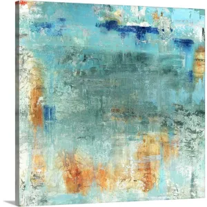 "Burnt Orange And Blue" Canvas Wall Art