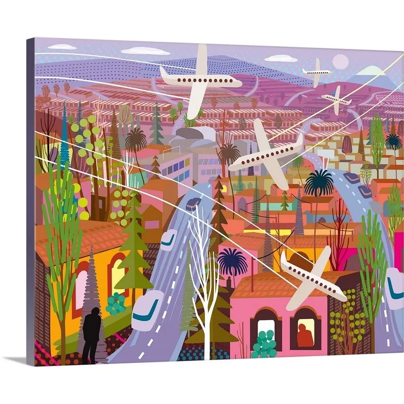 "Busy City" Canvas Wall Art