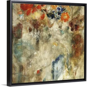 "Butterfly Wedding" Black Float Frame Canvas Art