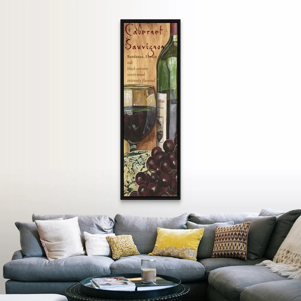 "Cabernet Sauvignon" Black Float Frame Canvas Art