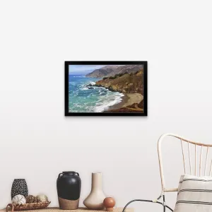 "California coast" Black Framed Print