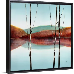 "Calm Waters III" Black Float Frame Canvas Art