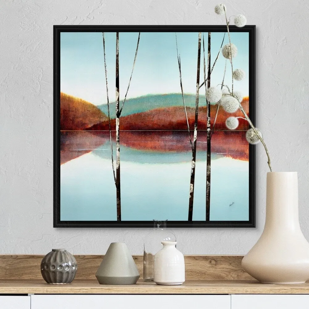 "Calm Waters III" Black Float Frame Canvas Art