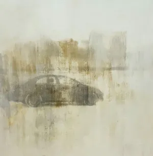 "Car in Snow Field" Mixed Media by Dominic Tortorici