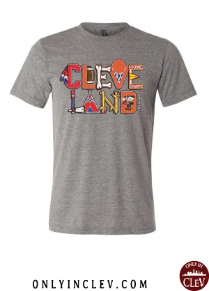 "Cleveland All Sports Design" on Gray