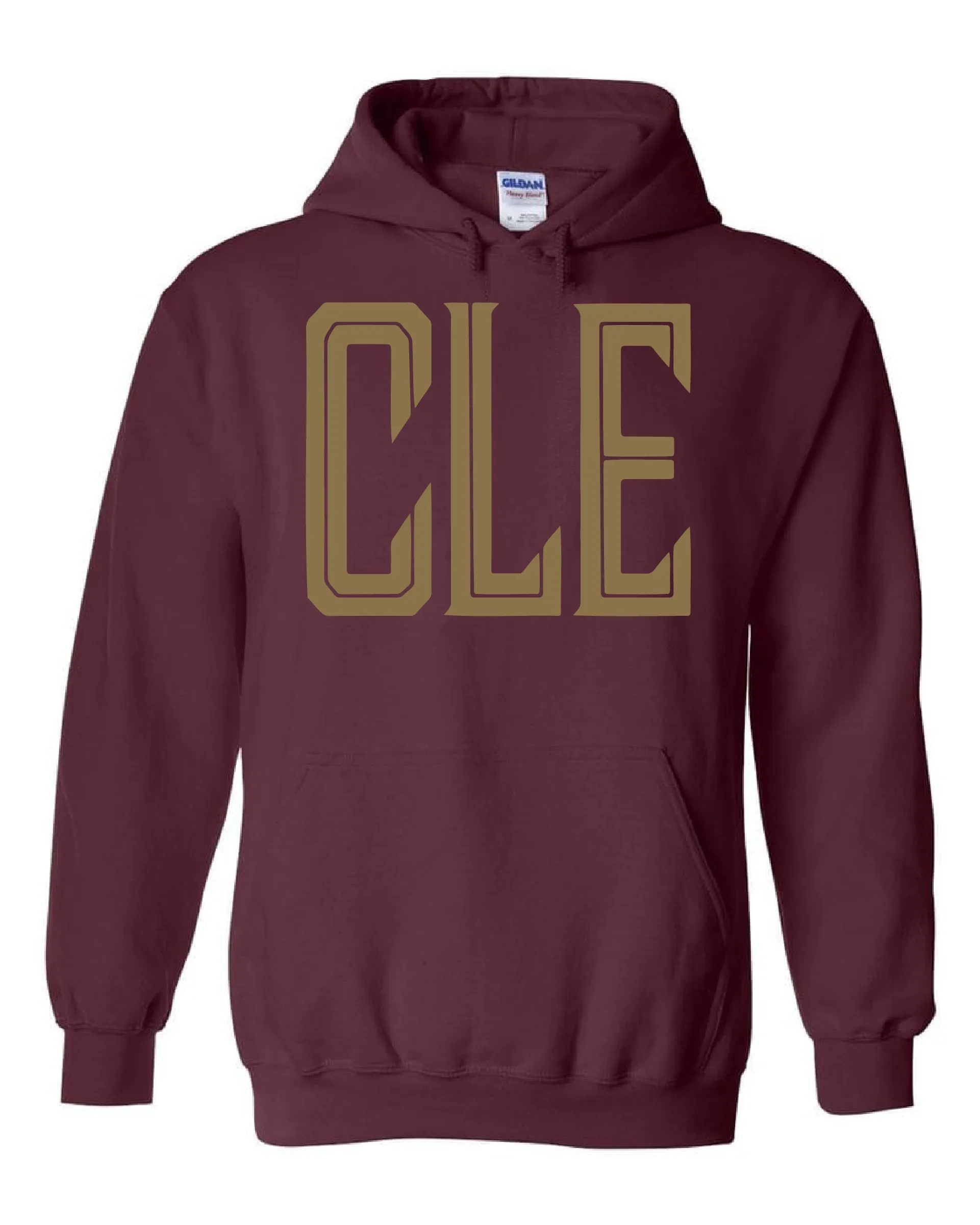 "Cleveland CLE Gold" Basketball on Maroon