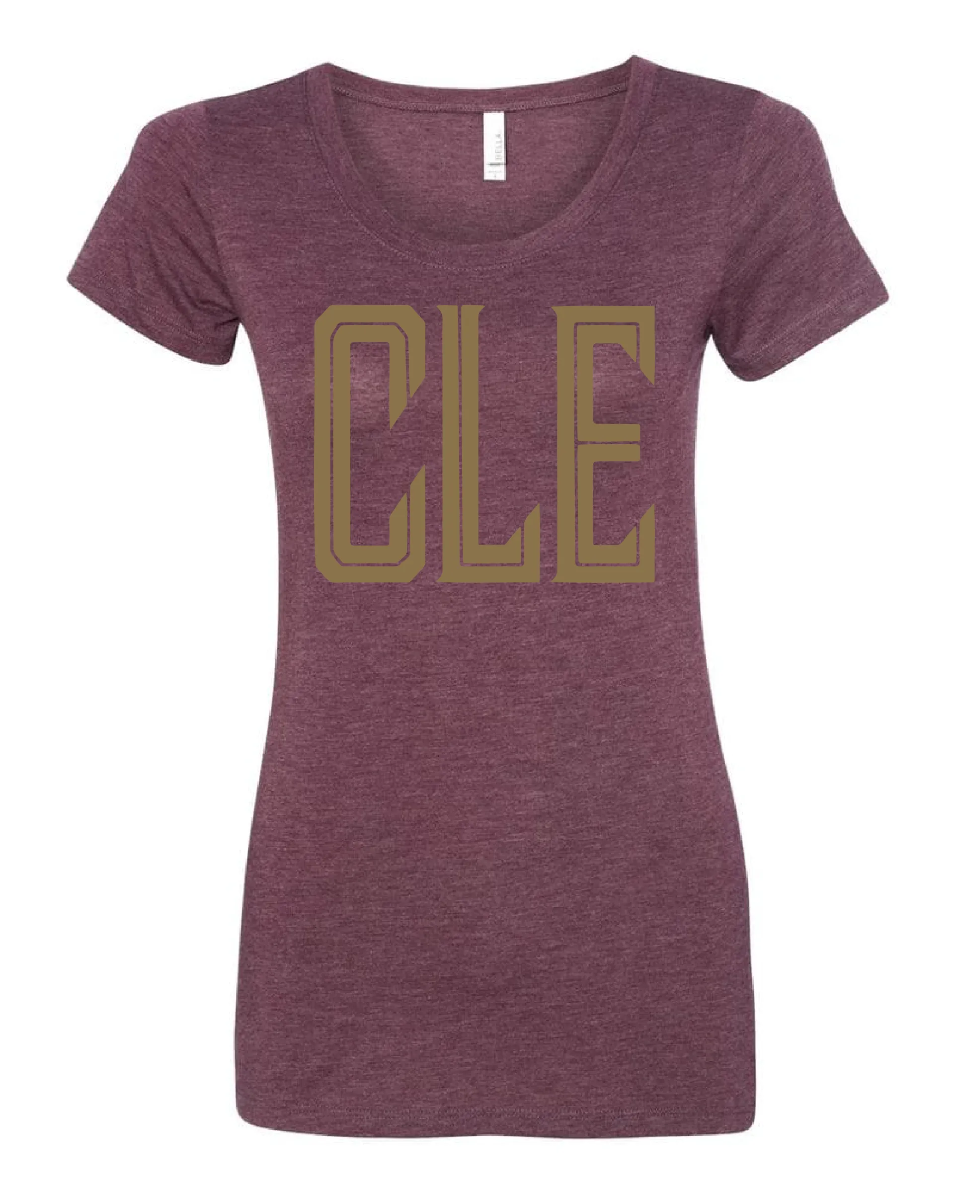 "Cleveland CLE Gold" Basketball on Maroon