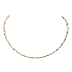 "EMMA" 14k gold-filled & pearl beaded Choker/Necklace