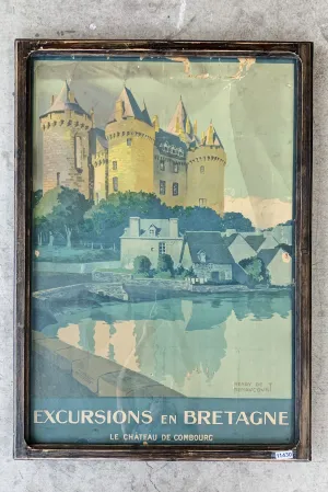 "Excursions En Bretagne" Framed Travel Poster/Art