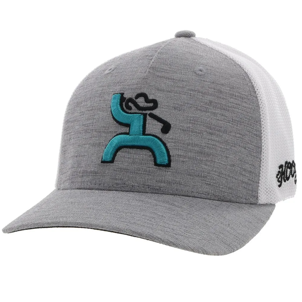 "Golf" Grey/White Flexfit Hat