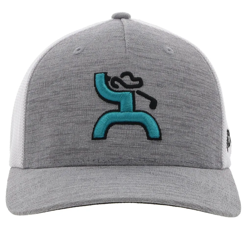 "Golf" Grey/White Flexfit Hat