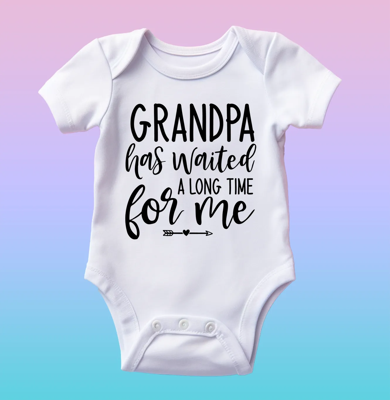 "Grandpa has waited a long time for me" Baby Onesie