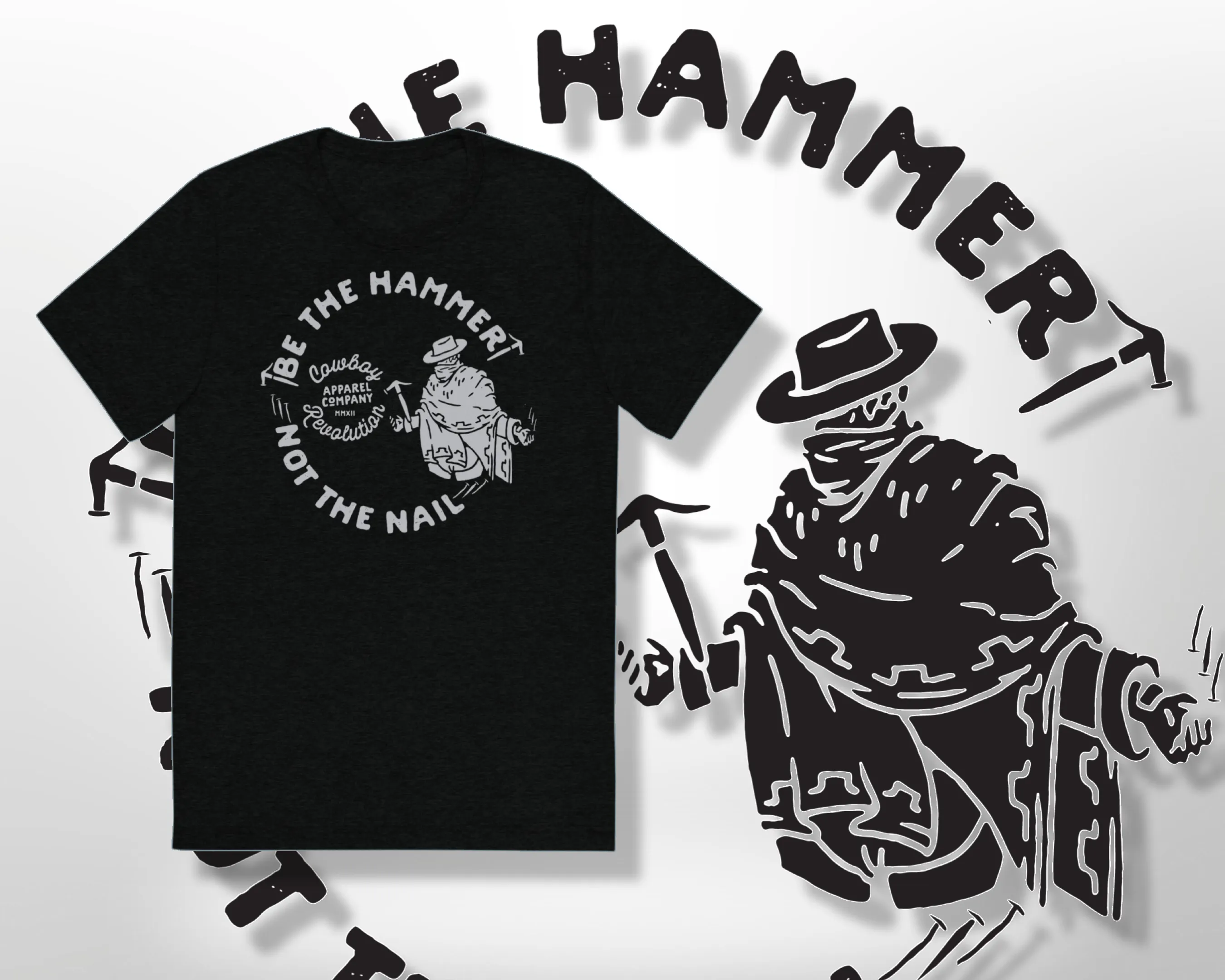 "Hammer and Nail" Cowboy Revolution S/S Tri-Blend Tee