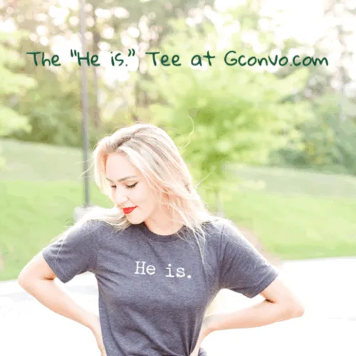 "He is." Short Sleeve Tee Shirt, Crew Neck, Dark Gray Heather