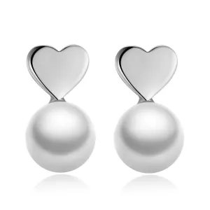 "Heart Pearl" Earrings