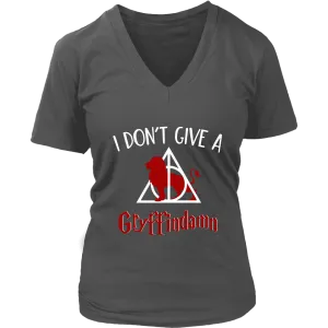 "I Don't Give A Gryffindamn" V-neck Tshirt