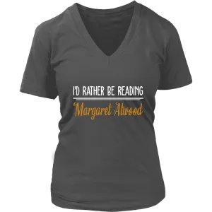 "I'd Rather Be reading MA" V-neck Tshirt