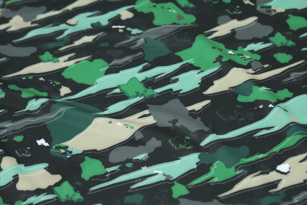 "Island Flow - Hunter Camo" - OGA Men's Polo - Dark Rainforest Camo