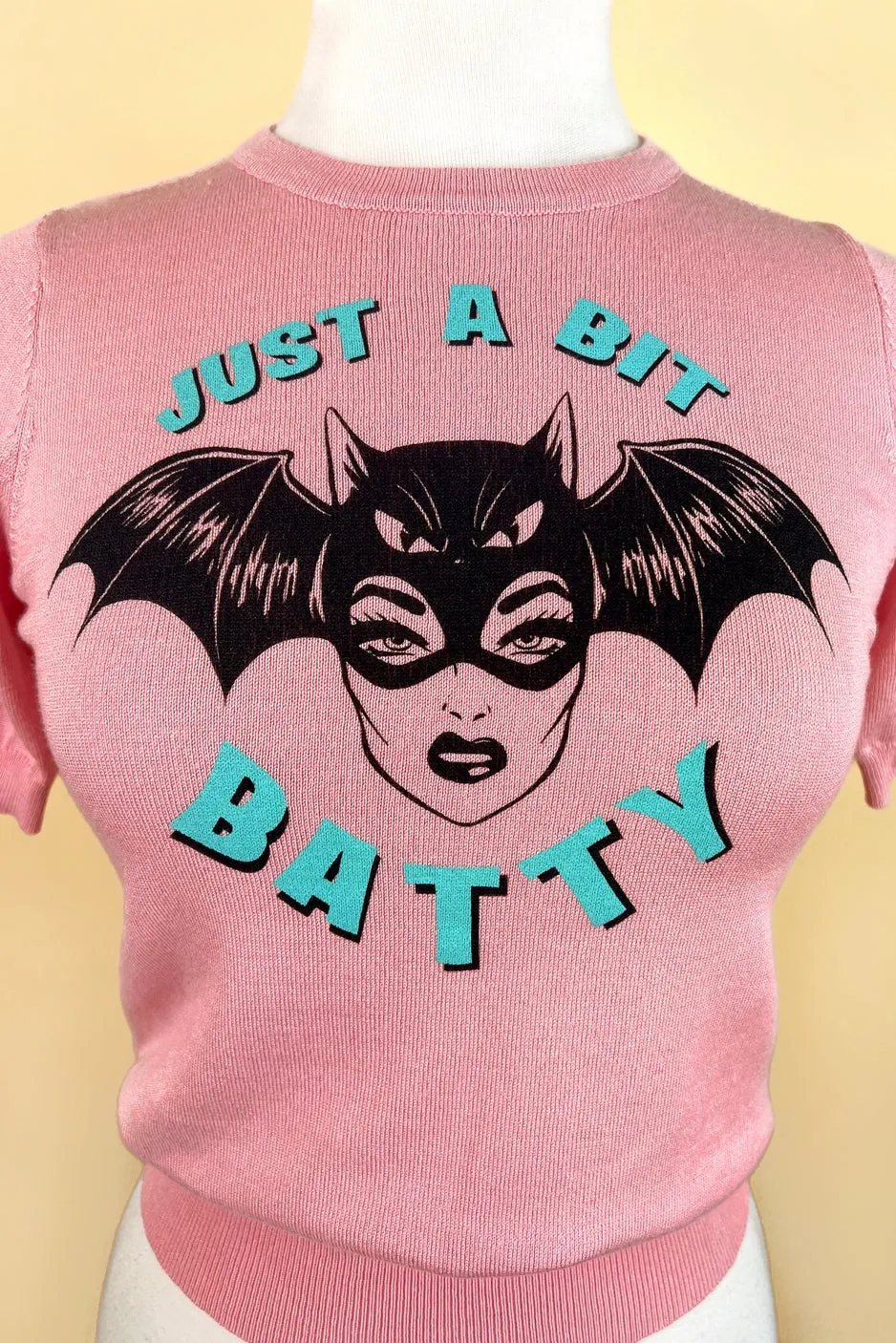 "Just a Bit Batty" Short Sleeve Sweater by Mischief Made